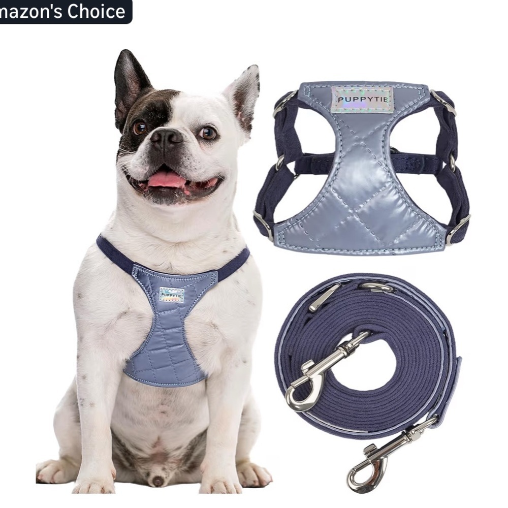 New- Puppytie 
Galaxy Blue Dog Harness and Leash Set
Lightweight  safest Set
